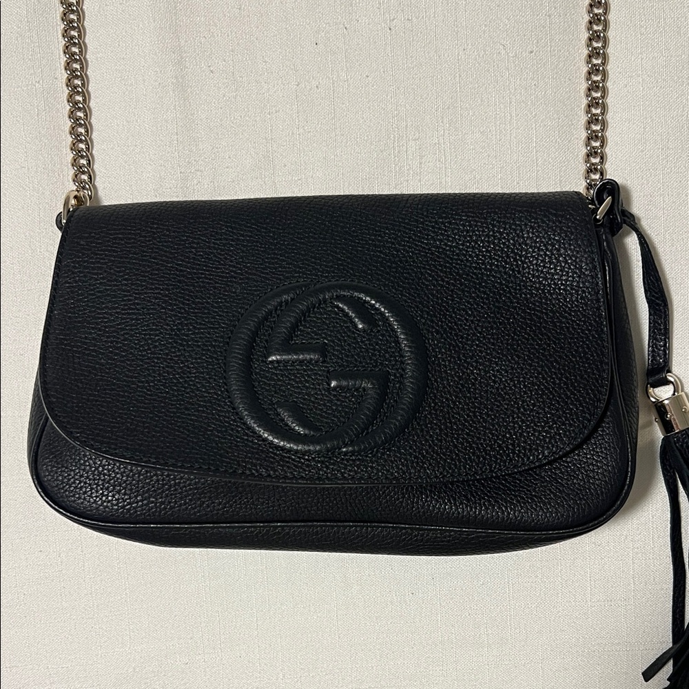 Gucci Black Leather Crossbody Bag
